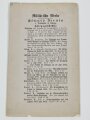 Die Heeres-Verpflegung im Krieg und Frieden, 1879, 21 Seiten, 13 x 21,5 cm, gebraucht