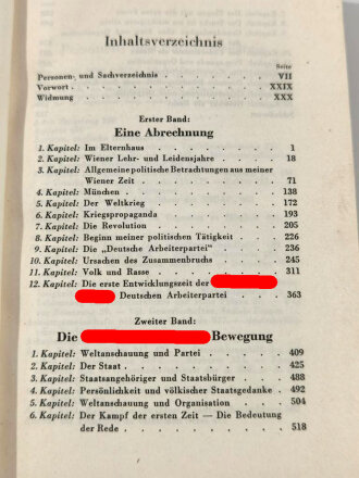 Adolf Hitler, " Mein Kampf" zwei Bände in einem Band von 1941, 781 Seiten, 13 x 19,5 cm, gebraucht