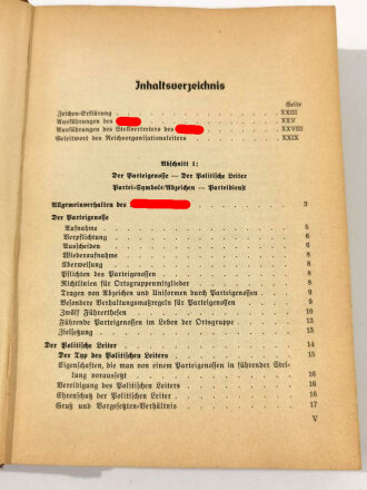 Organisationsbuch der NSDAP, 5.Auflage 1938, 592 Seiten, 15 x 21,5 cm, gebraucht