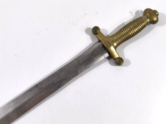 Frankreich, Glaive /Artilleriekurzschwert Modell 1831, Klinge beschliffen,  ohne Scheide