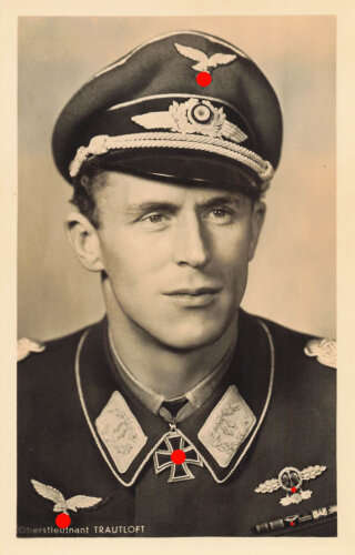 Hoffmann Fotopostkarte Oberstleutnant Trautloft