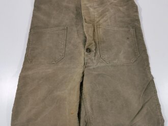 U.S. Navy WWII winter deck pants. Size small. Used, overall good condition