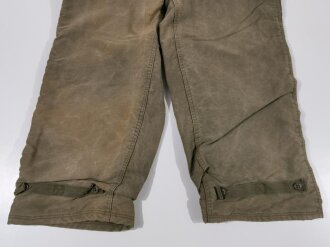 U.S. Navy WWII winter deck pants. Size small. Used, overall good condition