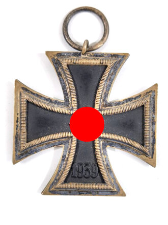 Eisernes Kreuz 2. Klasse 1939, ohne Hersteller, Hakenkreuz mit voller Schwärzung, magnetisch