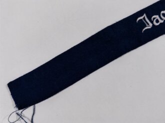 Ärmelband " Jagdgeschwader Richthofen " maschionengestickte Ausführung für Mannschaften, Gesamtlänge 48,5 cm