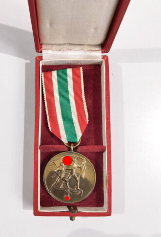 Medaille zur Erinnerung an die Heimkehr des Memellandes am 22.März 1939 mit Band im Etui, sehr guter Zustand