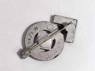 Hitler Jugend ( HJ ), Leistungsabzeichen in Silber, Hersteller M1/34, Zink versilbert