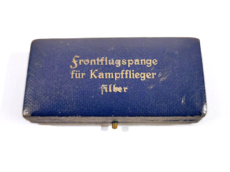 Etui für die Frontflugspange für Kampfflieger in Silber,guter Zustand, außen minimal berieben