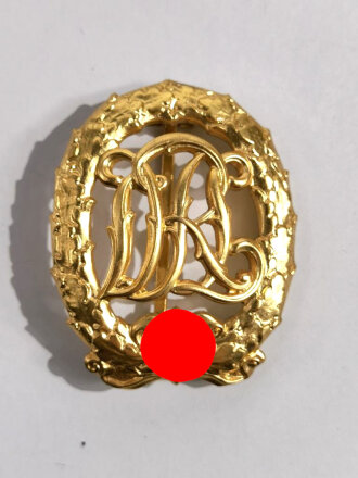 Deutsches Reichssportabzeichen DRL in Gold, Hersteller Wernstein Jena, sehr guter  Zustand, sicherlich ungetragenes Stück