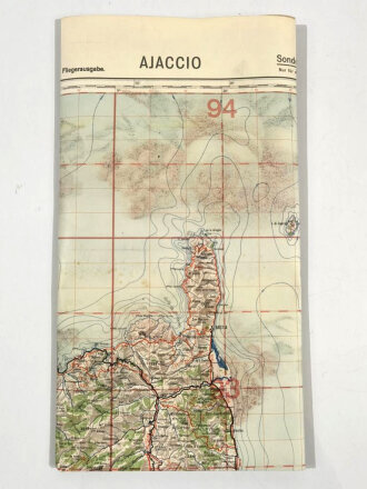 Deutsche Fliegerkarte Ajaccio Frankreich, nach dem Krieg...