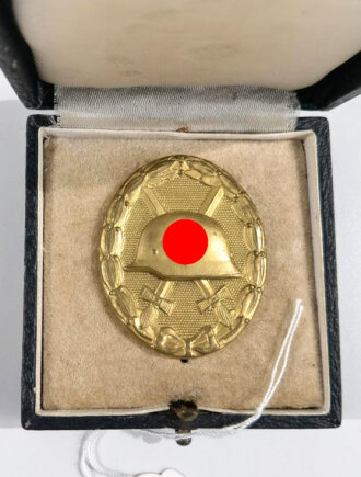 Verwundetenabzeichen 1939 in Gold im Etui, unmarkiertes...