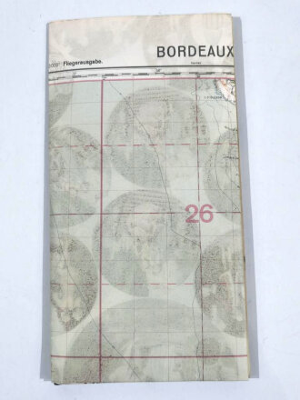 Deutsche Fliegerkarte Bordeaux Frankreich, nach dem Krieg...