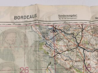 Deutsche Fliegerkarte Bordeaux Frankreich, nach dem Krieg Rückseitig nochmals bedruckt " Schwerter zu Pflugscharen", Sie erhalten 1 Stück