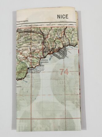 Deutsche Fliegerkarte Nice Frankreich, nach dem Krieg...