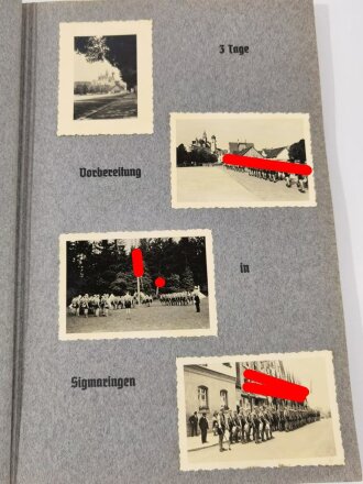 Adolf Hitler Marsch 1938, Marsch Einheit Württemberg ( 29 ) DIN A4 Album mit 41 Fotos