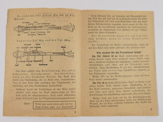 Kriegsmarine, "Merkblatt M503/4 Die Panzerfaust" Einzulegen in das Soldbuch, 4 Seiten