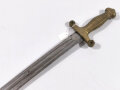 Frankreich, Glaive/Artilleriekurzschwert ähnlich  Modell 1831 aber zierlicher, wohl  für Feuerwehr und Milizeinheiten, Klinge leicht gebogen ohne Scheide, Gesamtlänge56 cm,