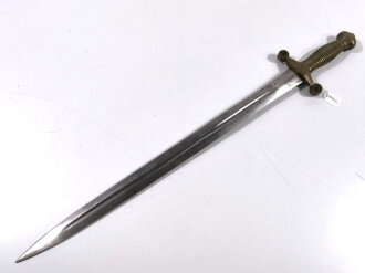 Frankreich, Glaive/Artilleriekurzschwert ähnlich  Modell 1831 aber zierlicher, wohl für Feuerwehr und Milizeinheiten, ohne Scheide, Gesamtlänge 64,5 cm,