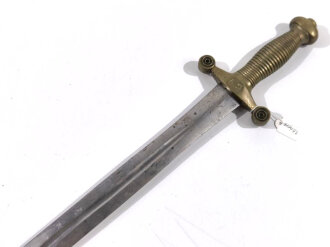 Frankreich, Glaive/Artilleriekurzschwert ähnlich  Modell 1831 aber zierlicher, wohl für Feuerwehr und Milizeinheiten, ohne Scheide, Gesamtlänge 64,5 cm,
