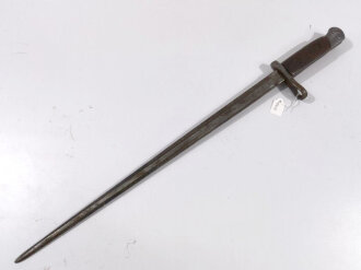 Belgien, Seitengewehr/Epeebajonett  Modell 1916, ohne Scheide,für Mauser Gewehr M 1889  Gesamtlänge 57 cm, korrodiert