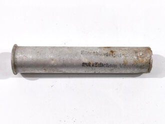 "Sternbündelpatrone mit rötlichem Vorsignal", leere Abgeschossene Hülse von 1944, ungereinigtes Stück