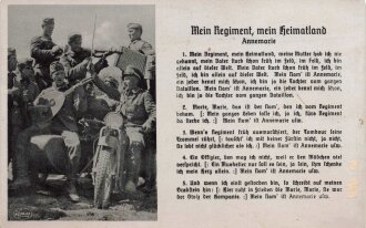 Ansichtskarte Liedertext "Mein Regiment, mein Heimatland"