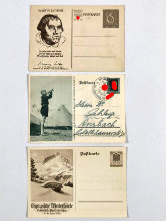 3 Ansichtskarten aus der Zeit des III.Reich