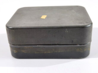 Zündmitteldose Wehrmacht, Hersteller RR344, datiert 1938, Maße 12 x 15 x 6cm,