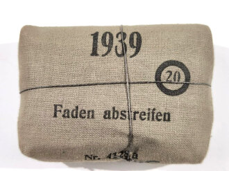 Verbandpäckchen Wehrmacht,  kleine Ausführung für die Feldbluse datiert 1939