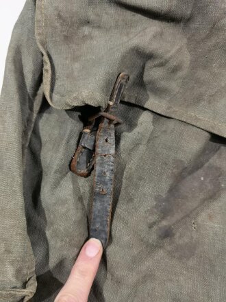 Kleidersack 31 Wehrmacht, ungereinigt, Leder zum Teil trocken