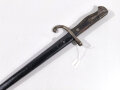 Belgien, Seitengewehr Epee Modell 1882 , Garde Civic, für Comblaingewehr, eisernes Gefäß ähnlich französischem Grasseitengewehr, dieses allerdings mit Messinggriff Modell 1874 ,Scheide schwarz nachlackiert,