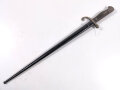 Belgien, Seitengewehr Epee Modell 1882 , Garde Civic, für Comblaingewehr, eisernes Gefäß ähnlich französischem Grasseitengewehr, dieses allerdings mit Messinggriff Modell 1874 ,Scheide schwarz nachlackiert,