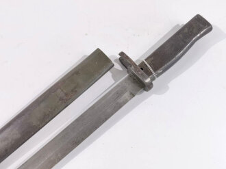 1.Weltkrieg, Ersatzseitengewehr 88/98 Eisengriff, Scheide  Originallack ,  Gesamtlänge 45,3 cm,