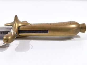 Preussen, Kaiserreich, Garde Pionierfaschinenmesser  Modell 1841, Klinge mit Sägerücken FW 47, Abnahmestempel auf allen Metallteilen, Waffennummer auf Parierstange