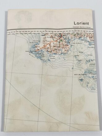 Deutsche Fliegerkarte Lorient Frankreich, nach dem Krieg...