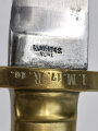 Preussen Kaiserreich, Faschinenmesser Modell 1864 U/M, Kammerstück, Scheide fast nummerngleich, Truppenstempel auf Parierstange, W 71, , Abnahmestempel auf allen Metallteilen, Hersteller Jung & S.