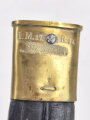 Preussen Kaiserreich, Faschinenmesser Modell 1864 U/M, Kammerstück, Scheide fast nummerngleich, Truppenstempel auf Parierstange, W 71, , Abnahmestempel auf allen Metallteilen, Hersteller Jung & S.