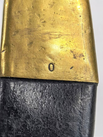 Preussen, Kaiserreich, Faschinenmesser Modell 1787 n/A, Kammerstück,  Truppenstempel auf Parierstange, Hersteller Weyersberg Solingen,