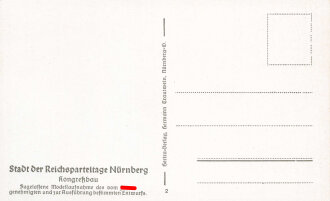 Ansichtskarte "Stadt der Reichsparteitage Nürnberg - Kongreßbau"