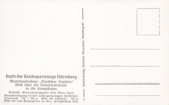 Ansichtskarte "Stadt der Reichsparteitage Nürnberg - Modellaufnahme Deutsches Stadion"