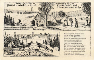 Ansichtskarte "Wohlfahrts Sanatorium - Sand-Licht- Luft u. Sonnenbad Neuammer a. Qu."