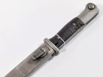 Seitengewehr M84/98 für K98 der Wehrmacht, Nummerngleiches Stück von 1936, die Scheide von "S173" Coppel, Solingen „Alcoso“ , das Seitengewehr von S/242 Solinger Axt & Hauerfabrik, Solingen . Gleiche Nummer