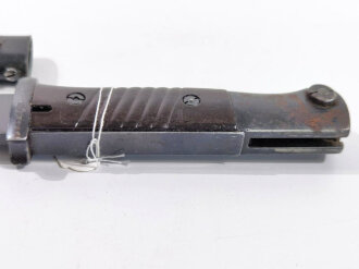 Seitengewehr M84/98 für K98 der Wehrmacht, Hersteller Alcoso Solingen, sonst keinerlei werksmäßige Stempelung, Die gleiche Nummer eingeschlagen