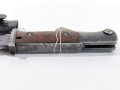 Seitengewehr M84/98 für K98 der Wehrmacht, Nummerngleiches Stück von 1937, die Scheide von "S155K" E. & F. Hörster, Solingen , das Seitengewehr von S/185 Elite-Diamantwerk, Siegmar-Schönau bei Chemnitz