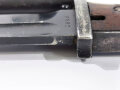Seitengewehr M84/98 für K98 der Wehrmacht, Nummerngleiches Stück von 1937, die Scheide von "S155K" E. & F. Hörster, Solingen , das Seitengewehr von S/185 Elite-Diamantwerk, Siegmar-Schönau bei Chemnitz