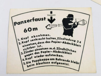 Aufkleber für den Kopf der Panzerfaust 60....