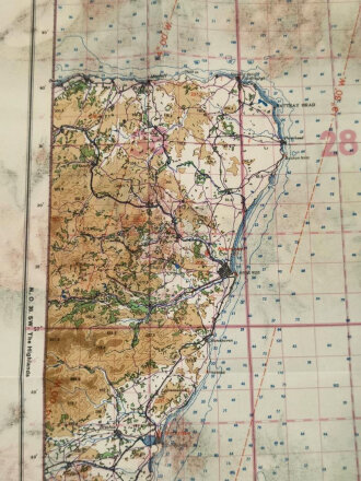Deutsche Fliegerkarte East Scotland, Great Britain, nach dem Krieg Rückseitig nochmals bedruckt " Schwerter zu Pflugscharen", Sie erhalten 1 Stück