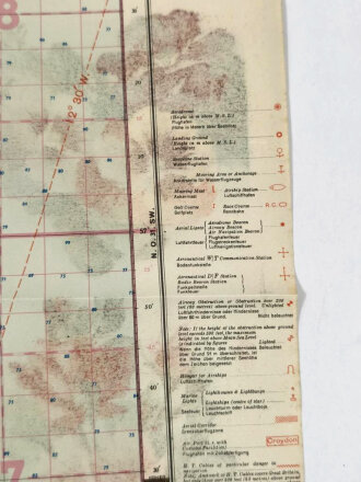 Deutsche Fliegerkarte East Scotland, Great Britain, nach dem Krieg Rückseitig nochmals bedruckt " Schwerter zu Pflugscharen", Sie erhalten 1 Stück