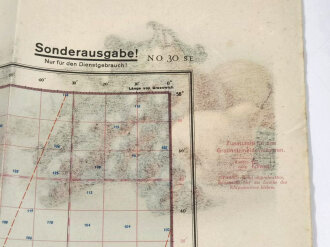 Deutsche Fliegerkarte East Scotland, Great Britain, nach dem Krieg Rückseitig nochmals bedruckt " Schwerter zu Pflugscharen", Sie erhalten 1 Stück