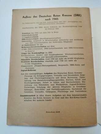 Deutschland nach 1945, "Rotes Kreuz im weißen Feld" Ein Leben für die Menschlichkeit, Deutsche Jugendbücherei Nr. 570, 31 Seiten, DIN A5